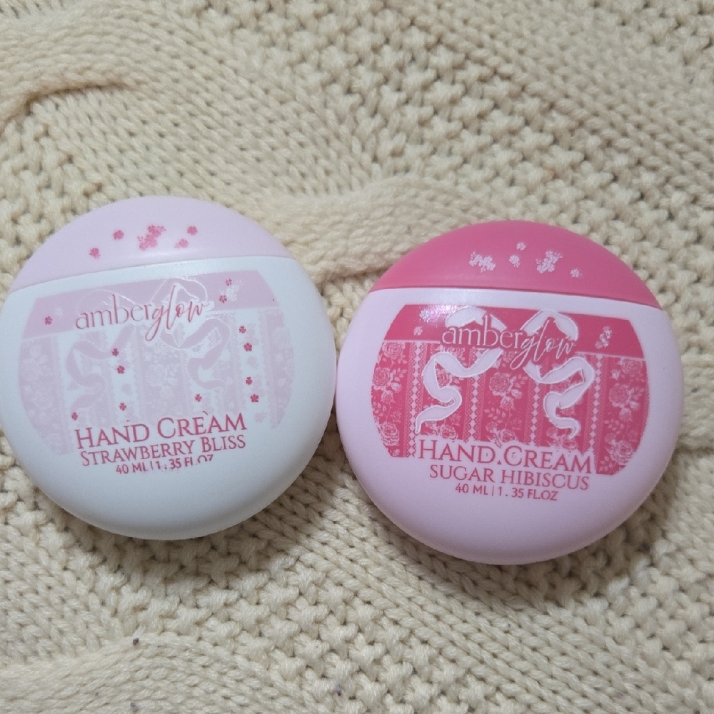 VIRAL Amberglow Hand Cream - Strawberry Bliss & Sugar Hibiscus (Pink/Light Pink)